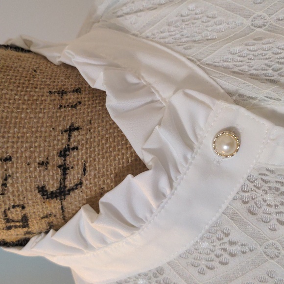 NWOT Vintage Style Victorian Pleated Button Down Shirt Long Sleeve - Picture 7 of 11